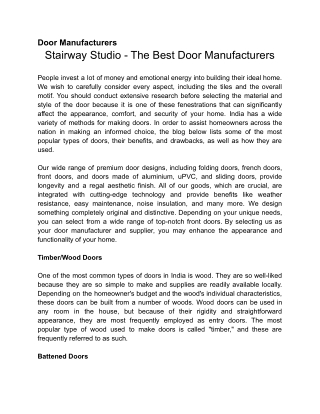 Door Manufacturers (1)