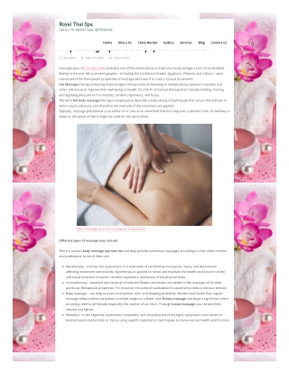 Midc Massage Service - Website offers a list of massage service providers.