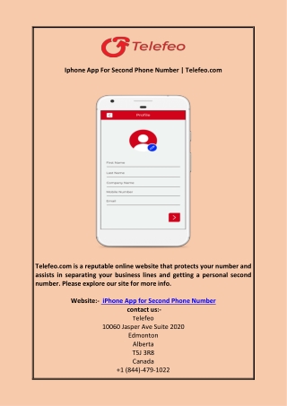 Iphone App For Second Phone Number | Telefeo.com