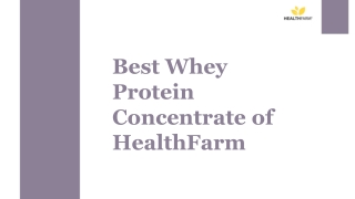Best Whey Protein Concentrate of HEALTHFARM