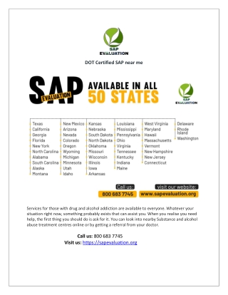 DOT Certified SAP near me 30067