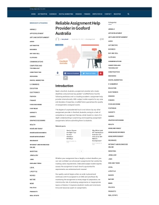 Reliable Assignment Help Provider in Gosford Australia