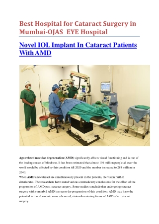 Cataract Operation in Mumbai By Dr. Niteen Dedhia
