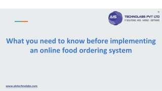 What you need to know before implementing an online food ordering system