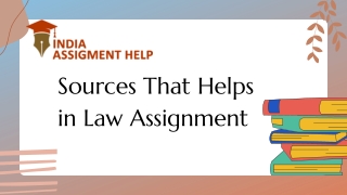 Sources that helps in law assignment