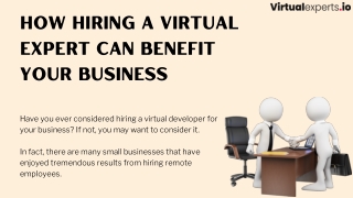 How Hiring A Virtual Expert Can Benefit Your Business