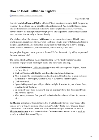 flightsassistance.com-How To Book Lufthansa Flights