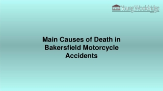 Main Causes of Death in Bakersfield Motorcycle Accidents