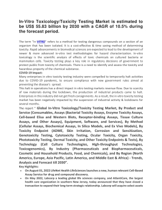 In-Vitro Toxicology