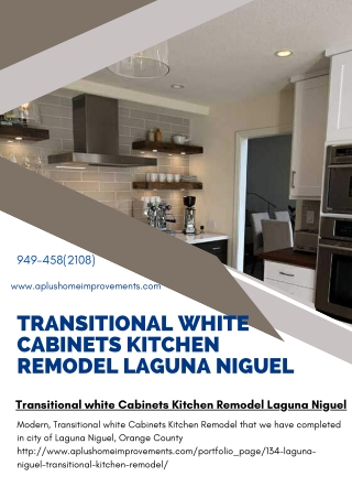 Transitional white Cabinets Kitchen Remodel Laguna Niguel