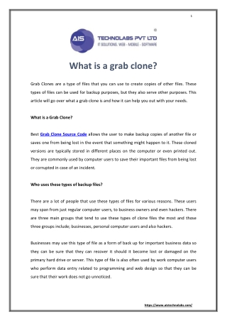 What is a grab clone?