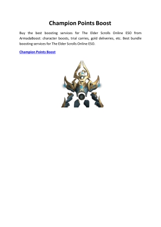 Champion Points Boost