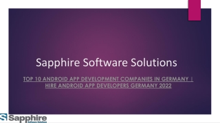 Top 10 Android App Development Companies in Germany | Hire Android App Developer