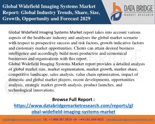 Widefield Imaging Systems Market Leader, Market Development, Leading Brands