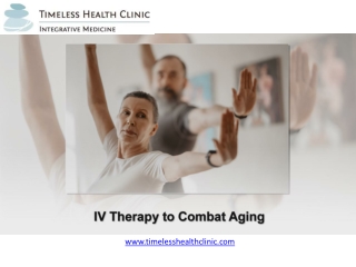 IV Therapy To Combat Aging