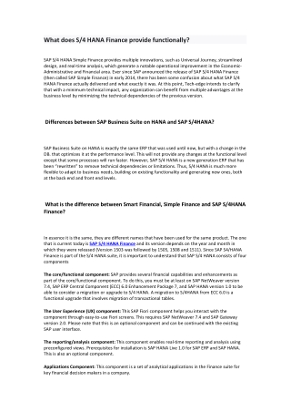 SAP S4 hana Finance Online Training | SAP S4 hana Simple Finance Online Training