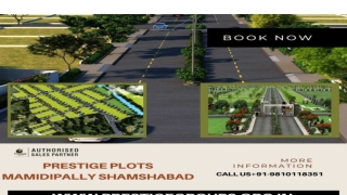 Prestige Residential Plots development in Telangana, Hyderabad