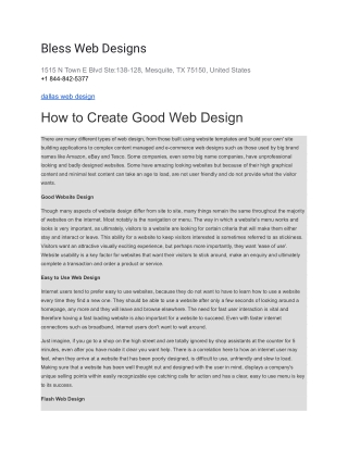 Bless Web Designs