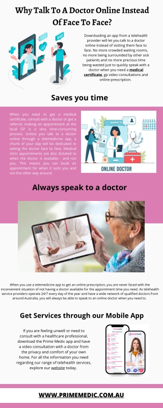 Why Talk To A Doctor Online Instead Of Face To Face?