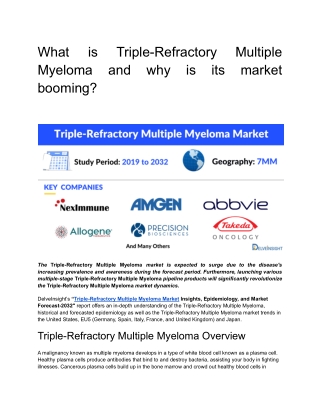 Triple-Refractory Multiple Myeloma Market Insights and Forecast