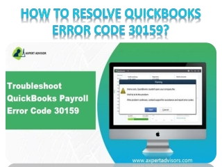 How to Resolve QuickBooks Error Code 30159?
