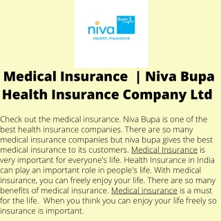 _Medical Insurance   Niva Bupa Health Insurance Company Ltd