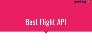 Best Flight API
