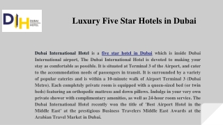 Luxury Five Star Hotels in Dubai