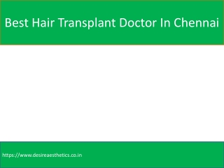 Best Hair Transplant Doctor In Chennai