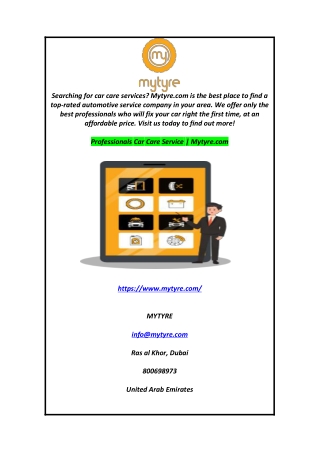 Professionals Car Care Service  Mytyre.com