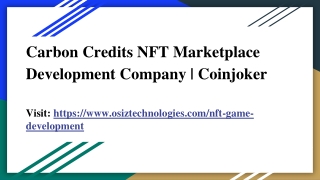 Carbon Credits NFT Marketplace Development Company Coinjoker