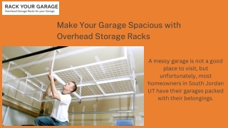 Make Your Garage Spacious with Overhead Storage Racks