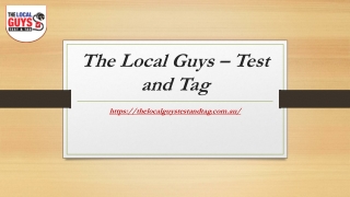 Test and Tag Services Brisbane | The Local Guys Test and Tag