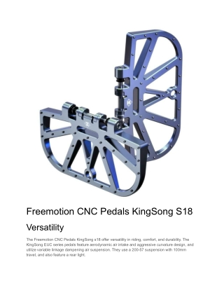 Freemotion CNC Pedals KingSong S18