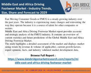 Middle East and Africa Driving Footwear Market