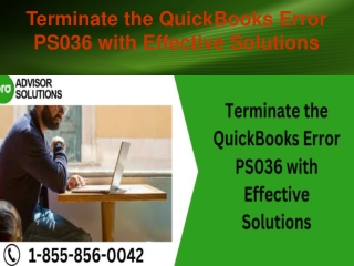 Terminate the QuickBooks Error PS036 with Effective Solutions