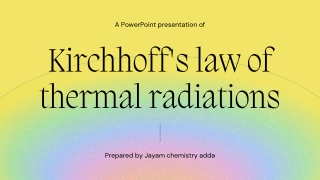 Kirchhoff's law - overview