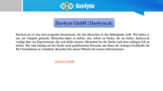 Das4you GmbH | Das4you.de