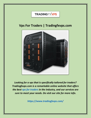 Vps For Traders | Tradingfxvps.com