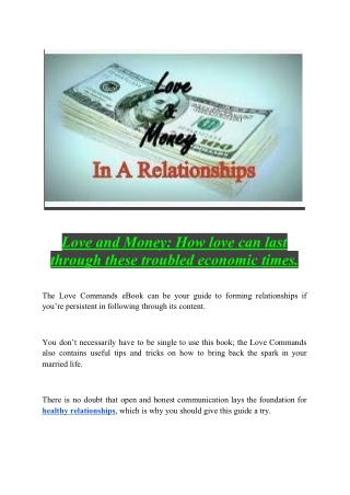 Love and money in the couple relationship