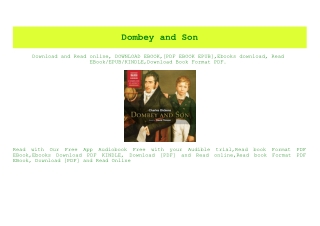 PDF) Dombey and Son {PDF EBOOK EPUB KINDLE}