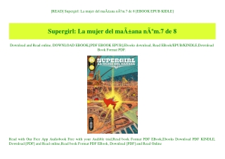 [READ] Supergirl La mujer del maÃƒÂ±ana nÃƒÂºm.7 de 8 [EBOOK EPUB KIDLE]