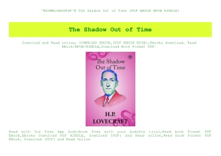 ^#DOWNLOAD@PDF^# The Shadow Out of Time {PDF EBOOK EPUB KINDLE}