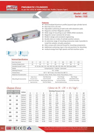 double acting pneumatic cylinder