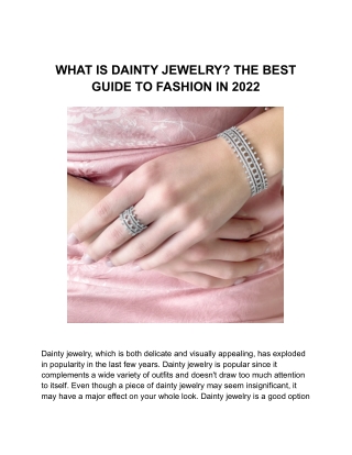 WHAT IS DAINTY JEWELRY_ THE BEST GUIDE TO FASHION IN 2022