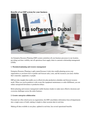 Erp software in Dubai