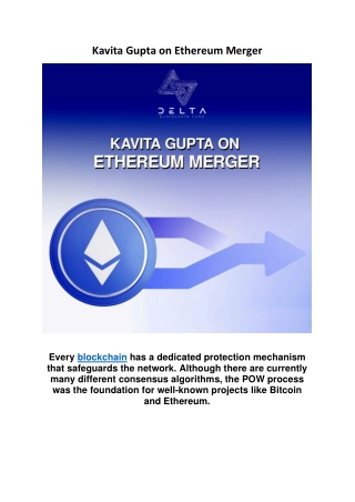 Kavita Gupta on Ethereum Merger
