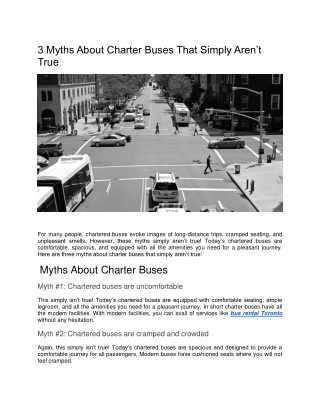 3 Myths About Charter Buses That Simply Aren