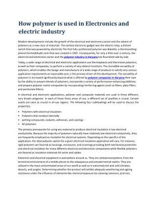 How-polymer-is-used-in-Electronics-and-electric-industry