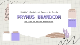 Top Tips on Online Reputation